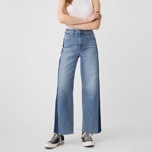 Gap wide leg cropped jeans